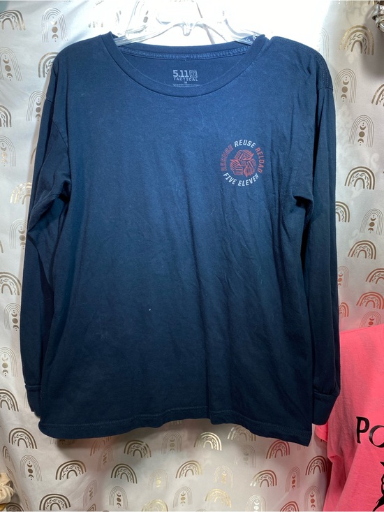 5.11 Tactical Other - 5.11 Tactical Navy Long Sleeve Tee with Red Chest Emblem